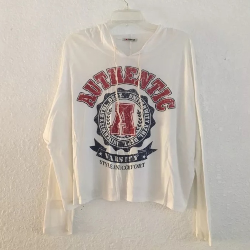 Thin White Long Sleeve Crop Top
